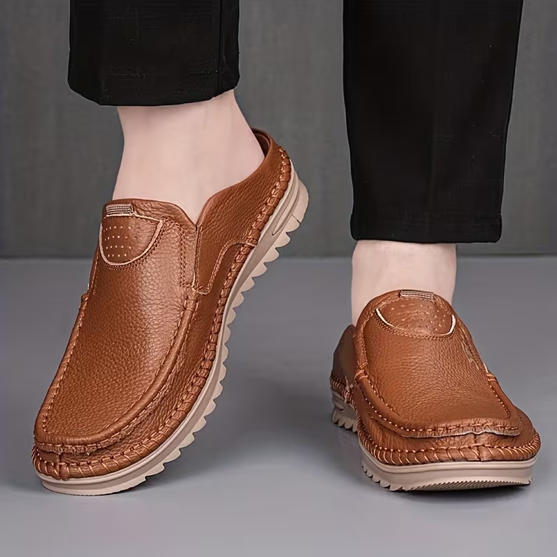 SIZE 47 BROWN TRENDY HALF SHOE= #85,000
