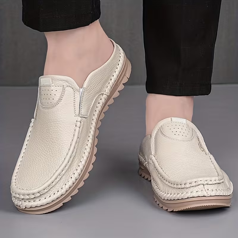 SIZE 47 WHITE TRENDY HALF SHOE= #85,000