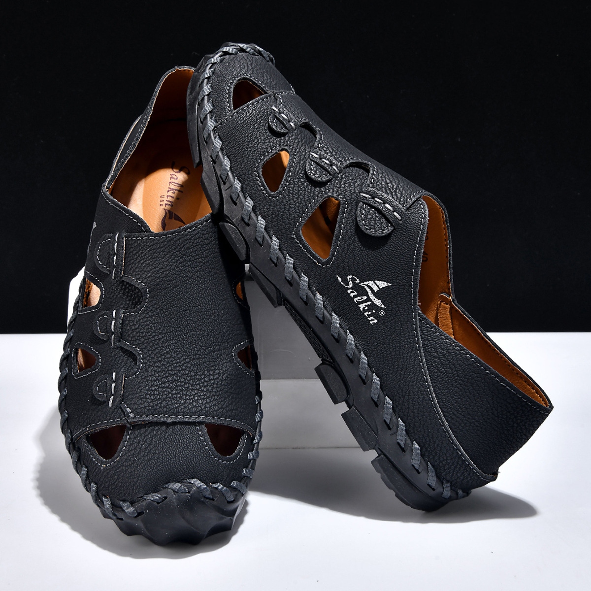 SIZE 48 BLACK WEAR RESISTANT SANDAL = #75,000